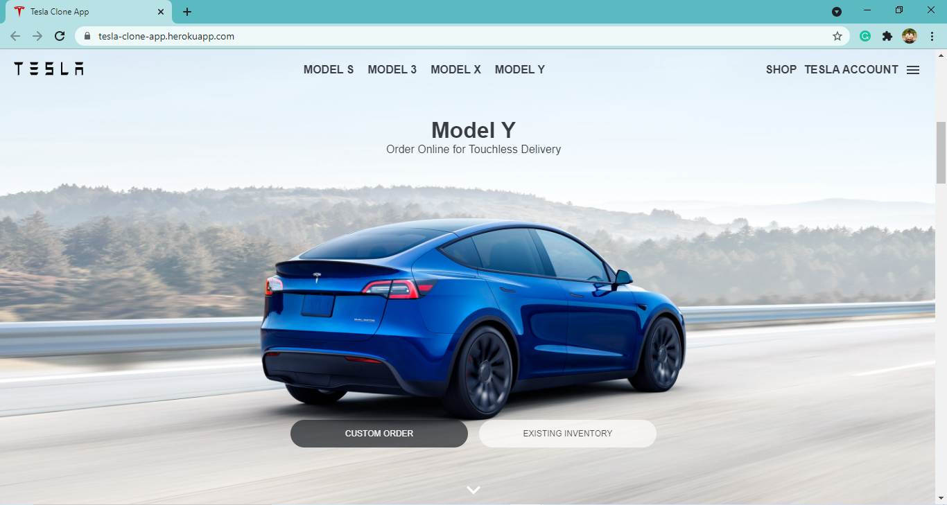 Tesla Clone Home Page